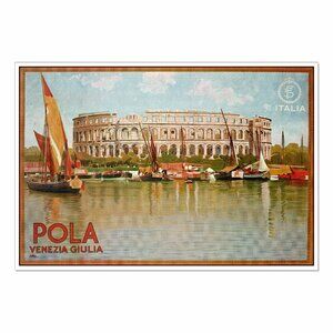 PULA ITALY (Croatia) Colosseum Vintage Advertisement Reprint 13"by19" Art Poster